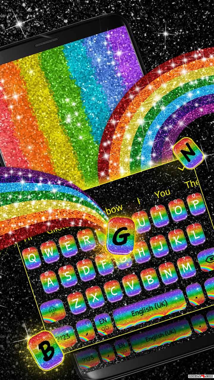 Download Rainbow Glisten Colors keyboard Theme GO Keyboard ...