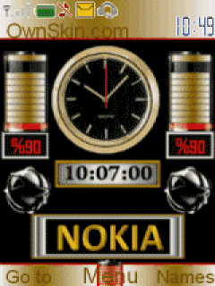 Download nokia clock Symbian Series 40 3rd Edition 240x320 Themes - 1764609  - gold black animation clock animated | mobile9