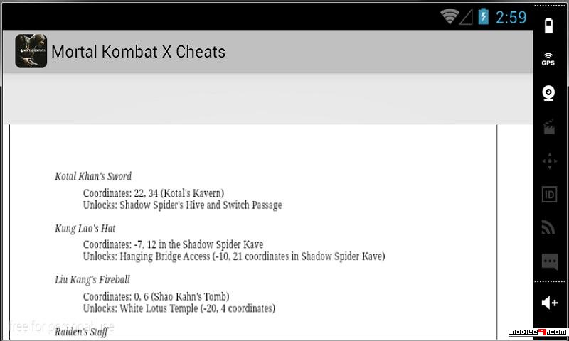 mortal kombat x app cheats