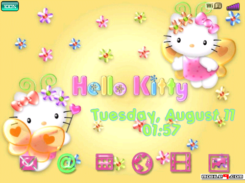 Download Hello Kitty Flowers Blackberry 480x360 Themes - 1460340 | mobile9