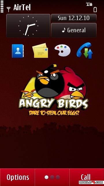 Download Nokia Theme Red Angry Birds Symbian3 360x640 Themes