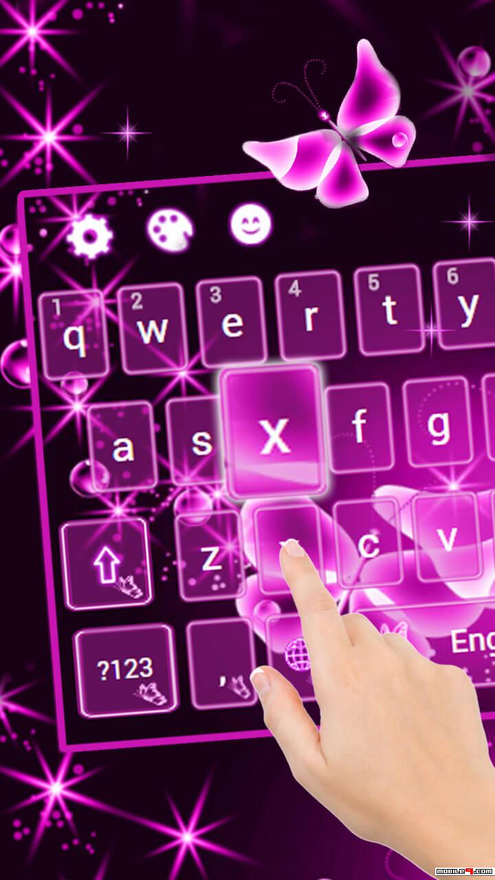 Download Pink Neon Butterfly Keyboard Go Keyboard Themes 4754402 Free Sweet Beautiful Cool 4459