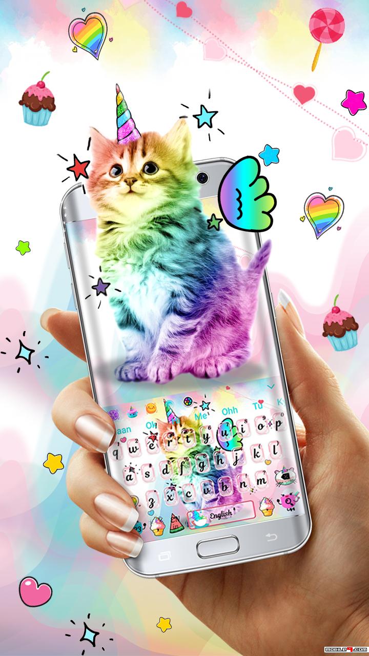 Download Rainbow Unicorn Cat Keyboard GO Keyboard Themes - 4886433 ...