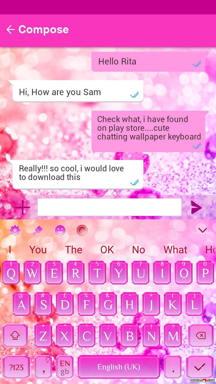 Download Pink Diamond Sms Glitter Keyboard Theme Go Keyboard Themes Whatsapp Theme Glitter Sparkle Chatting Luxury Purple Diamond Pink Mobile9